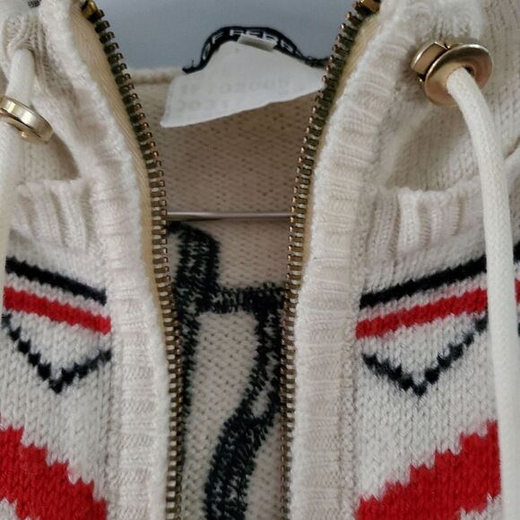 Gianfranco Ferré Vintage Fair Isle Aztec Heavyweight Hooded Full Zip Sweater - Picture 14 of 16
